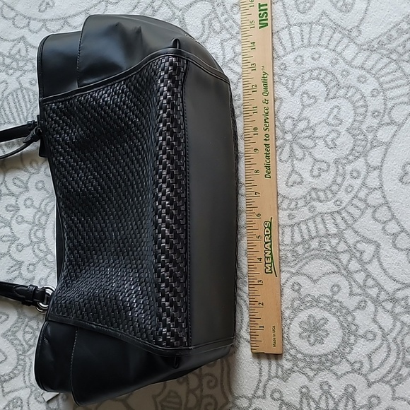 Coach Park Woven Shoulder Bag Tote Handbag Black Gray F31285 - Picture 17 of 17